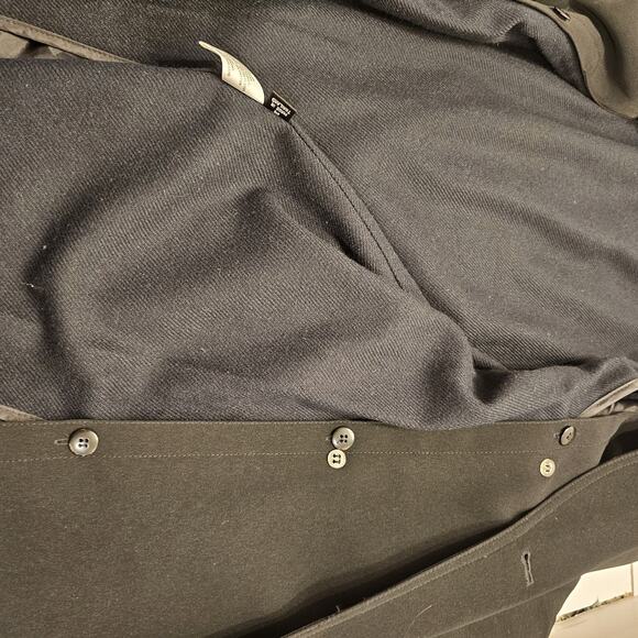 Gallery Women's Black Midi Trench Coat Jacket Sz M Removable Lining Belted - Picture 10 of 13